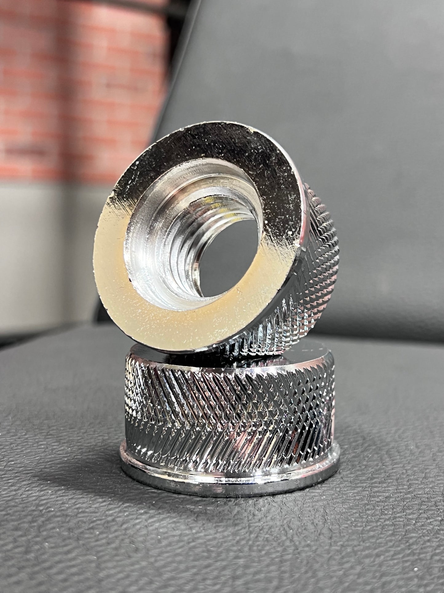 1” Chrome Knurled Nut