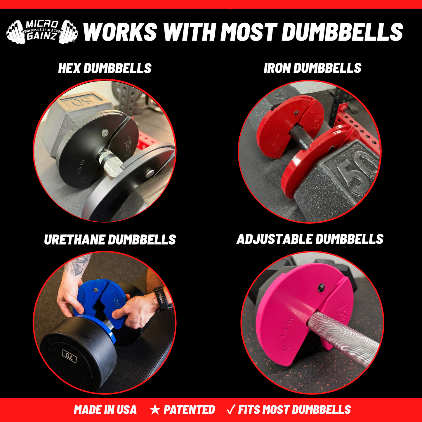 Micro Gainz 3.75LB Dumbbell Fractional Weight Plate