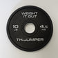 45 Pound Bumper Weight Plate Pair. (Thinnest Bumper Plate Ever!)