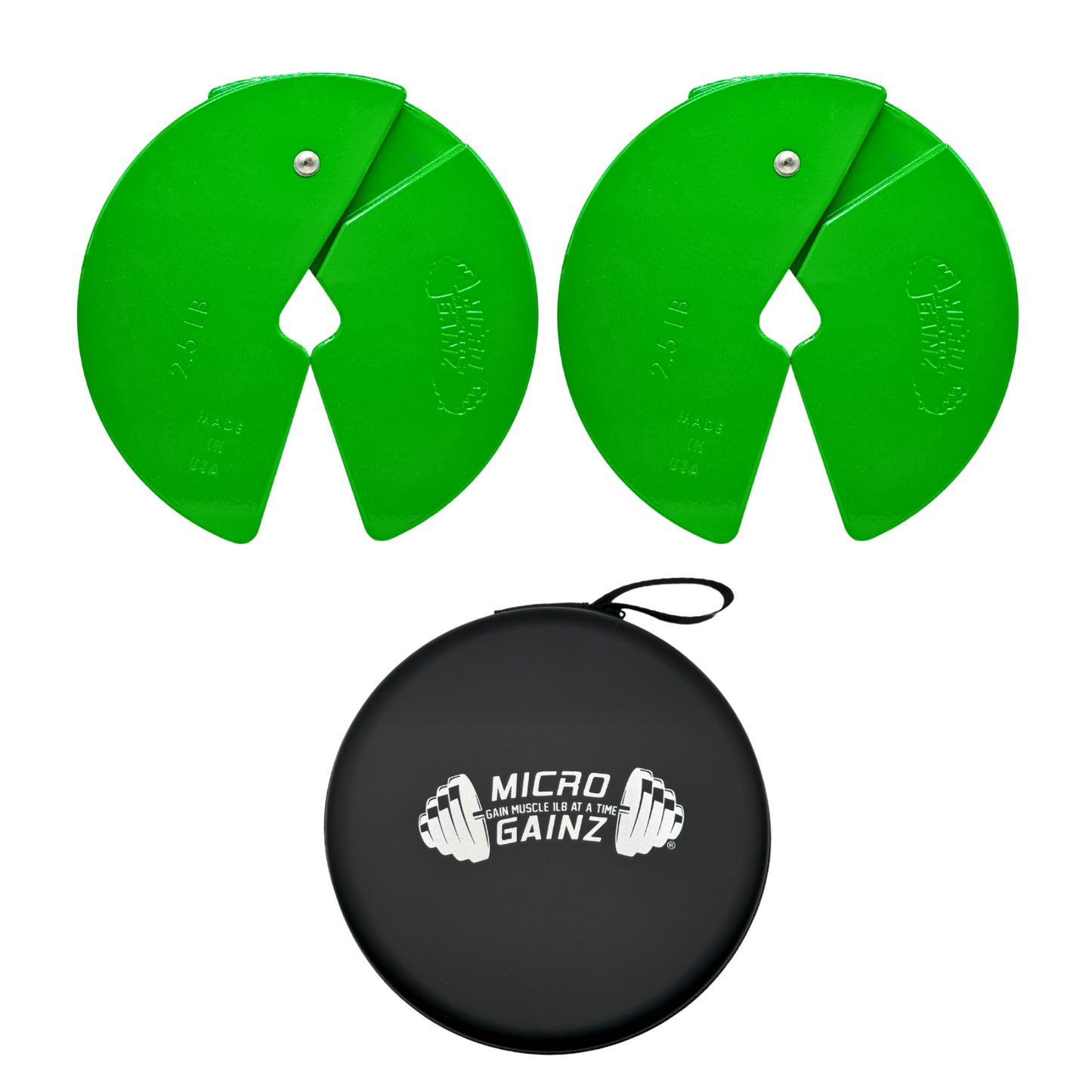 Micro Gainz Green 2.5LB Dumbbell Fractional Weight Plates