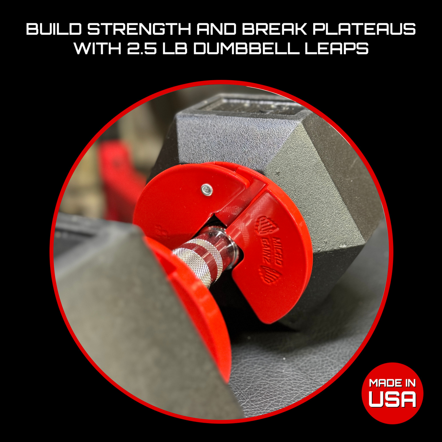 Micro Gainz Red 1.25LB Dumbbell Fractional Weight Plates