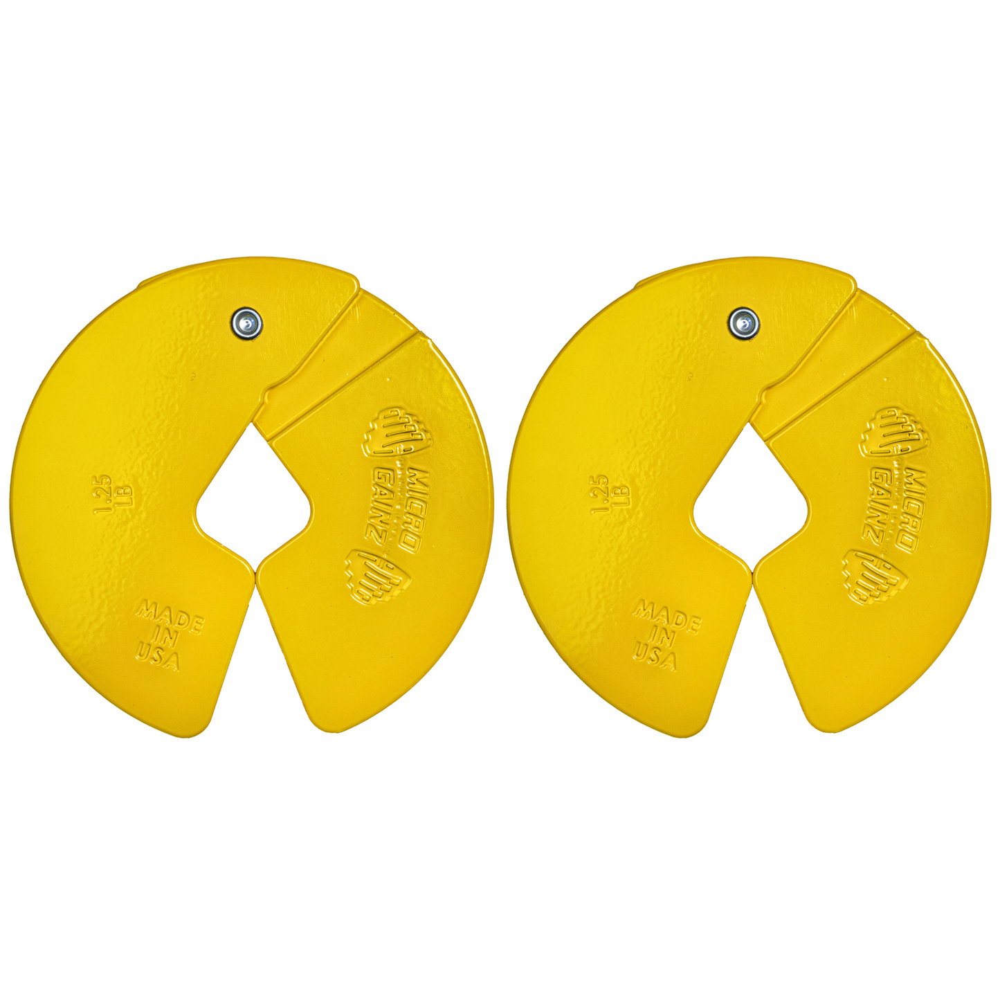 Micro Gainz Yellow 1.25LB Dumbbell Fractional Weight Plates