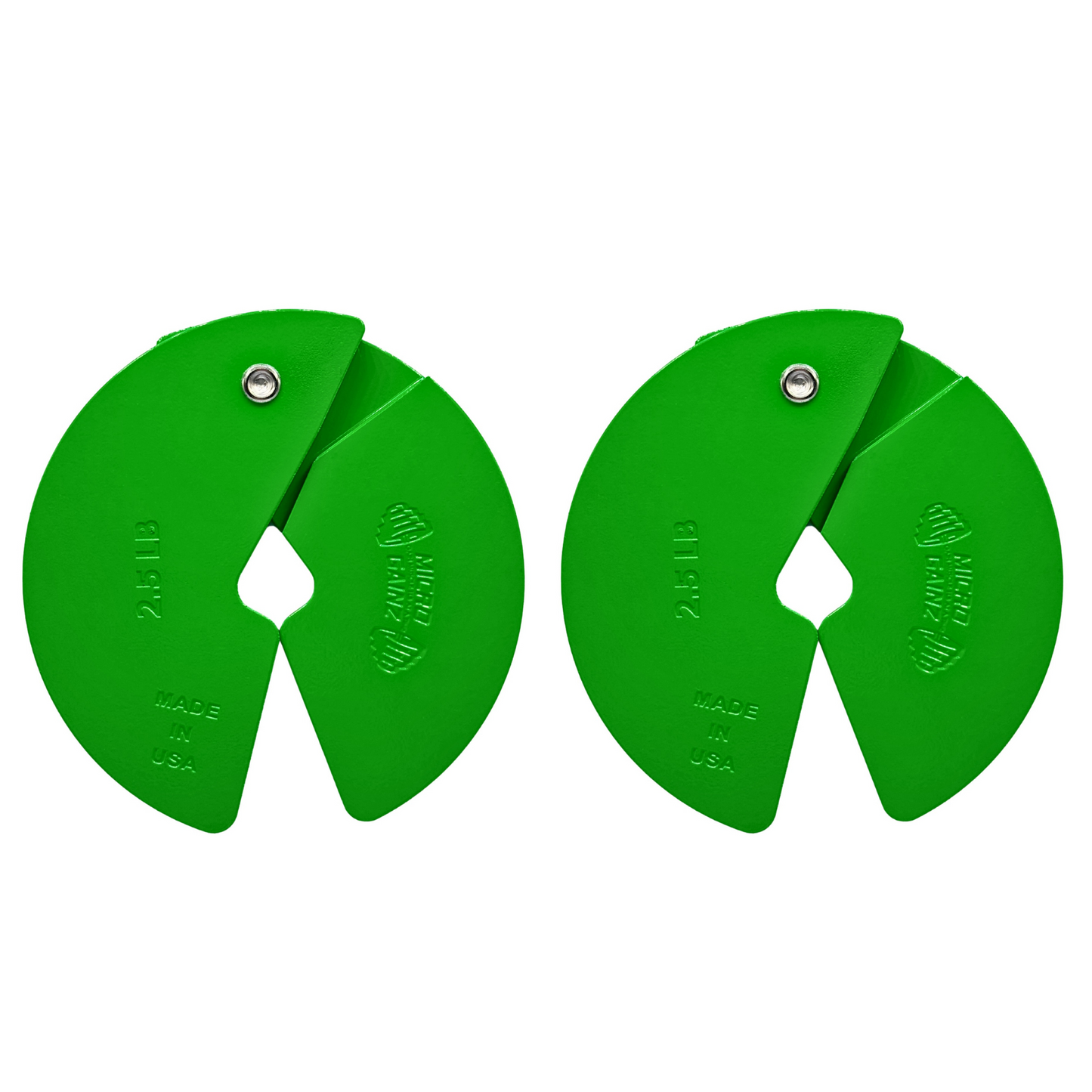 Micro Gainz Green 2.5LB Dumbbell Fractional Weight Plates